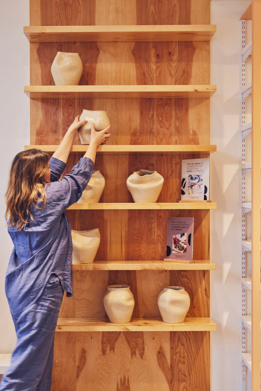 Hugged pottery vase