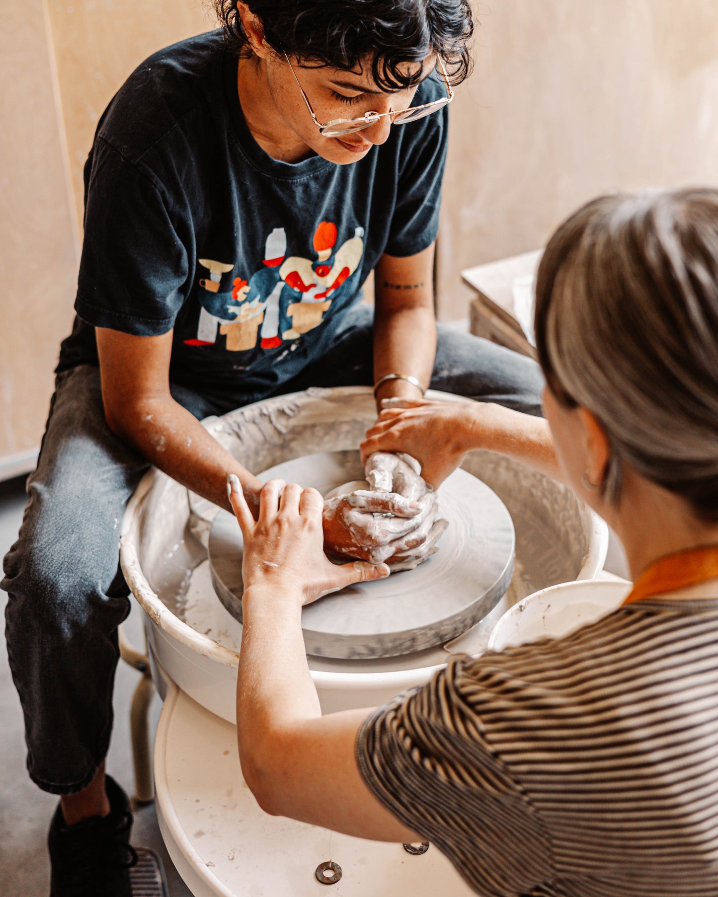 Yoga and pottery