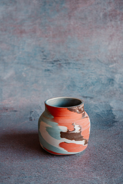 Semaine intensive de poterie - marbrage et terres colorées au tournage